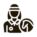 Woman Jockey Icon Vector Glyph Illustration