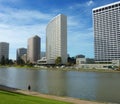 Woman jogging around Lake Merritt