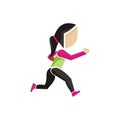 Woman jogging illustration - vector