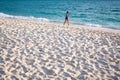 woman jogging by the sea - healthy active lifestyle