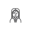 Woman judge avatar character line icon Royalty Free Stock Photo