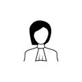 woman judge icon. Avatar element of professions for mobile concept and web apps. Thin line icon for website design and developmen