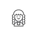 Woman judge outline icon Royalty Free Stock Photo
