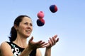 Woman Juggling Balls Royalty Free Stock Photo