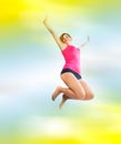 Woman jump Royalty Free Stock Photo