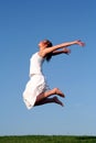 Woman jumping Royalty Free Stock Photo