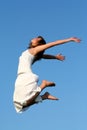 Woman jumping Royalty Free Stock Photo