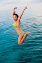 Woman Jumping Royalty Free Stock Photo