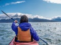 Woman in kayak