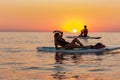 Kayaking. Woman traveling by kayak Royalty Free Stock Photo