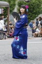 Woman in kimono at Nagoya Festival, Japan Royalty Free Stock Photo