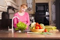 Woman in the kitchen Royalty Free Stock Photo