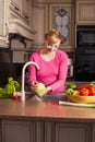Woman in the kitchen Royalty Free Stock Photo