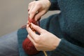 Woman Knitting Royalty Free Stock Photo