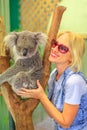 Woman with koala