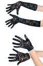 Woman lace gloves Royalty Free Stock Photo