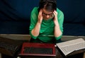 Woman with laptop computers Royalty Free Stock Photo