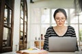 Woman Laptop Searching Research Connection Technology Concept Royalty Free Stock Photo