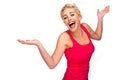 Woman Laughing, Smiling and Dancing Royalty Free Stock Photo