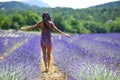 Woman on a lavender field