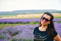 Woman in Lavender field Royalty Free Stock Photo