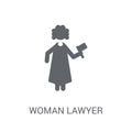 Woman Lawyer icon. Trendy Woman Lawyer logo concept on white background from Ladies collection