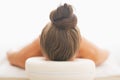 Woman laying on massage table Royalty Free Stock Photo