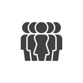 Woman leadership group vector icon