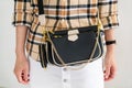 Woman leather bag cross body Royalty Free Stock Photo