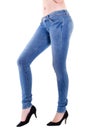 Woman legs in jeans Royalty Free Stock Photo