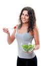 Woman with lettuce Royalty Free Stock Photo