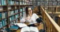 Student Studying at the Library Royalty Free Stock Photo