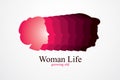 Woman life age years concept, the time of life, periods and cycle of life, growing old, maturation and aging, one generation and