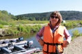 Woman in Life vest jacket