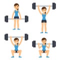 Woman lifting barbell Royalty Free Stock Photo