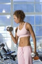 Woman Lifting Dumbbells Royalty Free Stock Photo