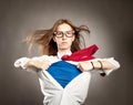 Woman like a superhero Royalty Free Stock Photo