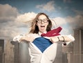 Woman like a superhero Royalty Free Stock Photo