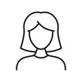 Woman Line Icon. Female Linear Pictogram. Businesswoman, Politician Lady Outline Icon. Business Manager. Beautiful Royalty Free Stock Photo