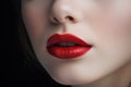 Woman Lips Closeup, Red Lipstick Makeup, Beautiful Mouth Make-Up, Model Girl Lip, Lips Macro