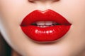 Woman Lips Closeup, Red Lipstick Makeup, Beautiful Mouth Make-Up, Model Girl Lip, Lips Macro