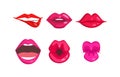 Woman lips isolated vector