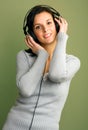 Woman listening music Royalty Free Stock Photo