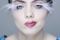 Woman with long eyelashes Royalty Free Stock Photo