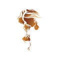 woman long hair fashion logo abstract design vector Royalty Free Stock Photo