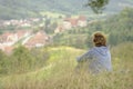 Tourist in Transylvania Royalty Free Stock Photo