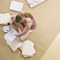 Woman Looking through Files Royalty Free Stock Photo