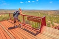 Woman at lookout in Kalbarri