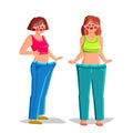 woman loose weight vector