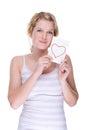 Woman with love letter Royalty Free Stock Photo